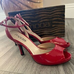 Red 4 inch heels